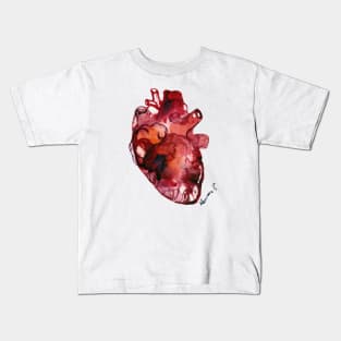 Anatomical Heart Watercolor Kids T-Shirt